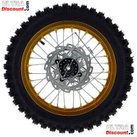 Full 14'' Rear Wheel for Dirt Bike AGB30 - Gold