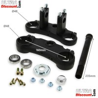 Complete Front Fork Yoke 48x48x160 for Dirt Bike - BLACK Bilder 1