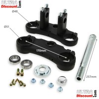 Complete Front Fork Yoke 48x51x170 for Dirt Bike - BLACK Bilder 1