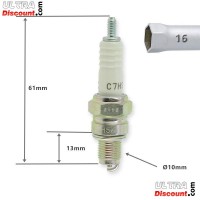 NKG Spark Plug C7HSA for Scooter 50cc and 125cc 4-stroke