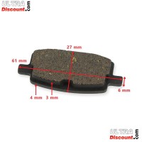Front Brake Pad for Chinese Scooter type 2