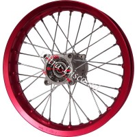 14'' Rear Rim for Dirt Bike AGB30 (type 4, Ø12mm) - Red