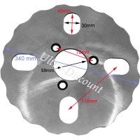 Rear Brake Disc for ATV Shineray Quad 300cc ST-4E Bilder 1