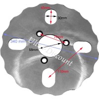 Rear Brake Disc for ATV Shineray Quad 300cc ST-4E