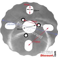 Rear Brake Disc for ATV Shineray Quad 250cc ST-9E Bilder 1