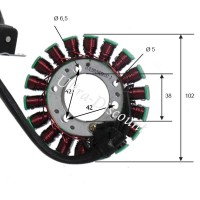 Stator for ATV Shineray Quad 300cc STE - ST-4E Bilder 1