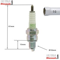 NKG Platinium Spark Plug for Power Kit for Pocket Bike Nitro Bilder 1
