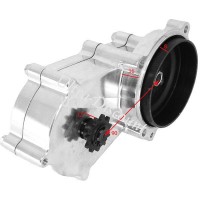 Dual Chain Gearbox for Cross Pocket Bike - 8mm - Chrome Bilder 1