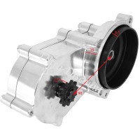 Dual Chain Gearbox for ATV Pocket Quad - 6.5mm - Chrome Bilder 1