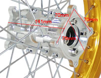 Premium 14'' Rear Rim for Dirt Bike (CNC-milled) Bilder 1
