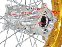 Premium 14'' Rear Rim for Dirt Bike (CNC-milled)