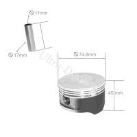 Piston Kit for ATV Bashan Quad 300cc (BS300S-18) Bilder 1