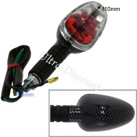 Pair of Carbon Turn Signals for Baotian Scooter BT49QT-7