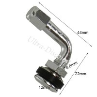 Bent Valve Stem for Tubeless Tires - Chrome Bilder 1