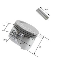 Piston Kit for ATV Shineray Quad 300cc ST-5E (172FMN) Bilder 1