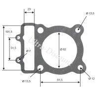 Cylinder Base Gasket for ATV Shineray Quad 300cc ST-5E Bilder 1 Cylinder Base Gasket for ATV Shineray Quad 300cc ST-5E Bilder 1