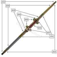 Transmission Shaft for ATV Shineray Quad 250cc ST-9E - STIXE Bilder 1 Transmission Shaft for ATV Shineray Quad 250cc ST-9E - STIXE Bilder 1
