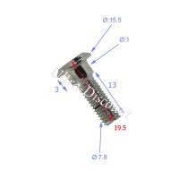 Brake Disc Retaining Screw for ATV Shineray Quad 250 cc (19.5mm) Bilder 1