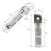 Custom Foot Pegs for Dax (type 2) - CNC Bilder 1