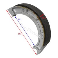 Rear Brake Shoes for ATV Bashan Quad 200cc (BS200S-3) Bilder 1