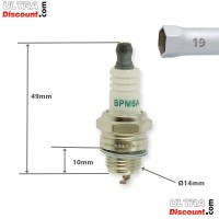 Stock Spark Plug for Pocket Replica R1 (air-cooled)