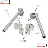 Custom Handle Bars for Pocket Bike (type 3) - Blue Bilder 1