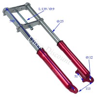 Front Fork Cross Pocket Bike red