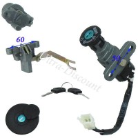 Complete Lock Assy for Chinese Scooter (type 6) Bilder 1