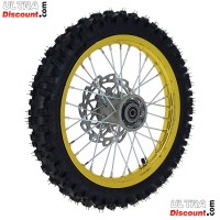 Full 14'' Front Wheel for Dirt Bike AGB29 - Gold