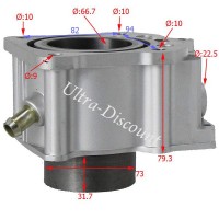 Cylinder for ATV Shineray Racing Quad 250cc ST-9E (type 2) Bilder 1