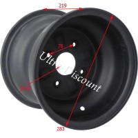 Rear Rim for ATV Shineray Quad 300cc STE (Black) Bilder 1
