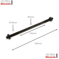 Front Wheel Axle + Nuts American steps for Pocket Bike - 190mm type2 Bilder 1