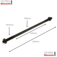 Rear Wheel Axle 10x230mm + Nuts American step for Pocket Bike Bilder 1