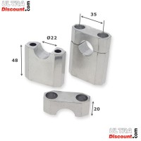 Handlebar clamp + screws for Dirt Bike (typ1-Alu) Bilder 2