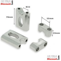 Handlebar clamp + screws for Dirt Bike (type 3)