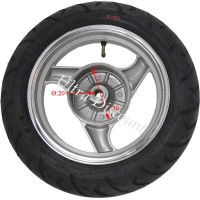 Rear Wheel for Chinese Scooter (Silver - type 2)