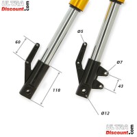 Front Fork Tubes Dirt Bike Gold (650mm) Bilder 2