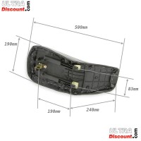 Seat Black for electric quad big foot 110cc, 125cc, Bilder 1 Seat Black for electric quad big foot 110cc, 125cc, Bilder 1