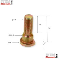 Set of 16 Wheel Studs for ATV 200cc Bilder 1 Set of 16 Wheel Studs for ATV 200cc Bilder 1