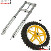 Front Fork Cross Pocket Bike silver Bilder 3