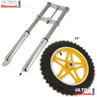 Front Fork Cross Pocket Bike silver