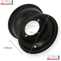 Rear Rim for ATV Quad 200cc  Black (18x9.5-8) 170mm