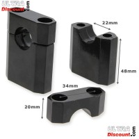 Handlebar clamp + screws for Dirt Bike (typ1-Black) Bilder 1