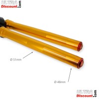 Hight Quality Front Fork Tubes 800mm, 15mm axles - Gold Bilder 1 Hight Quality Front Fork Tubes 800mm, 15mm axles - Gold Bilder 1