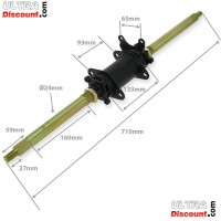 Rear Bridge Assy Ø24 for ATV 110cc Bigfoot (710mm) Bilder 1