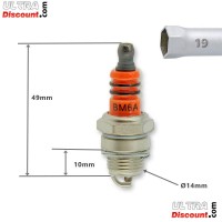 BM6A Spark Plug (red) for Pocket Dirt Nitro