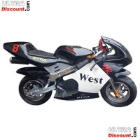 Fairing for Pocket Bike 47cc - 49cc - Black-White Bilder 1