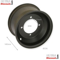 Rear Rim for ATV Quad 200cc  Black (19x7-8) 140mm Bilder 1
