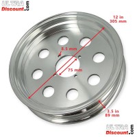 Aluminum Rim for Monkey - Gorilla 50cc ~ 125cc (3.50x12) type2 Bilder 1 Aluminum Rim for Monkey - Gorilla 50cc ~ 125cc (3.50x12) type2 Bilder 1