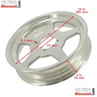 Aluminum Rim for Monkey - Gorilla 50cc ~ 125cc (3.00x12) type3 Bilder 1 Aluminum Rim for Monkey - Gorilla 50cc ~ 125cc (3.00x12) type3 Bilder 1